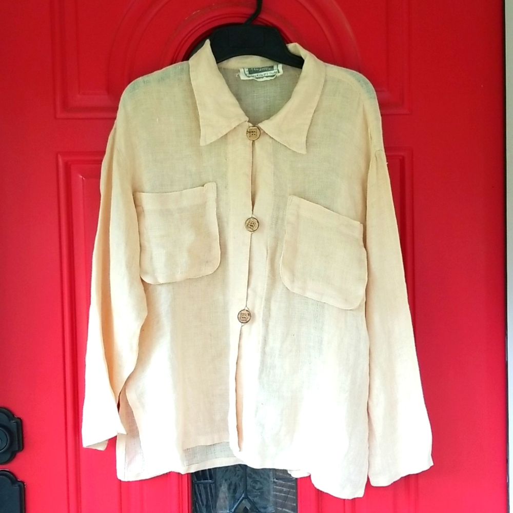 Your-new-favorite Boho Linen blouse, size xsmall